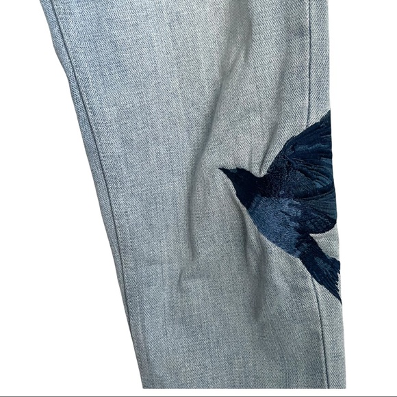 AllSaints Birds Embroidered Jeans sz 27 - Picture 7 of 10